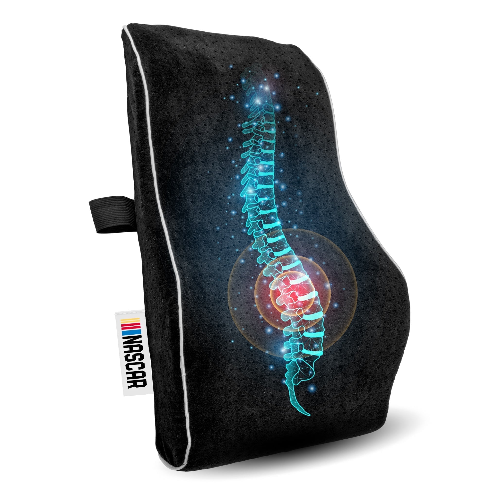 NASCAR Lumbar Support Pillow for Office Chair, Car, Gaming, Home, Ergonomic Back Support, Memory Foam, Breathable & Wash