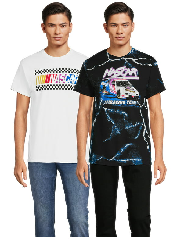 NASCAR Men’s & Big Men’s Graphic Short Sleeve T-Shirt, 2-Pack, Sizes S-3XL