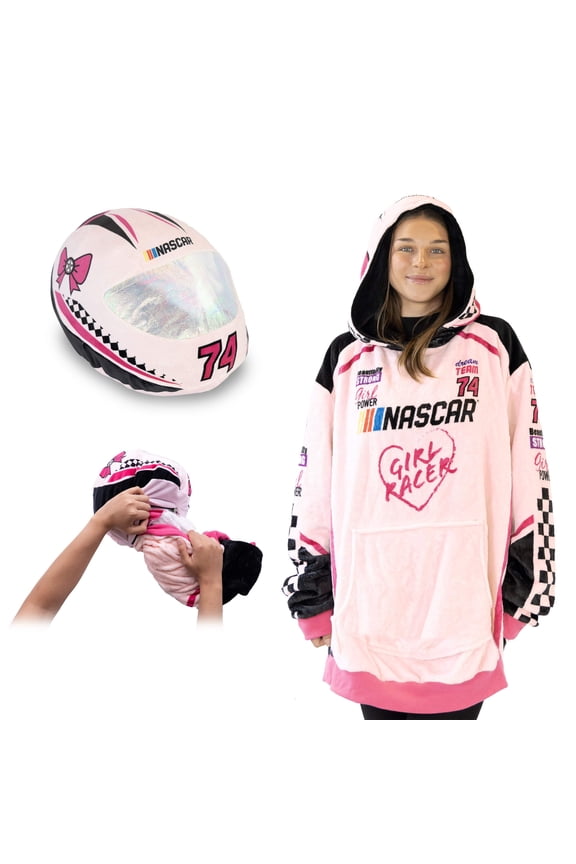NASCAR | Pink Racing Suit Snugible 2-in-1 Blanket Hoodie  Pillow
