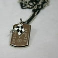 thumbnail image 1 of NASCAR RACING FLAG NECKLACE STAINLESS STEEL  DOG TAG PENDANT FREE ENGRAVING, 1 of 9