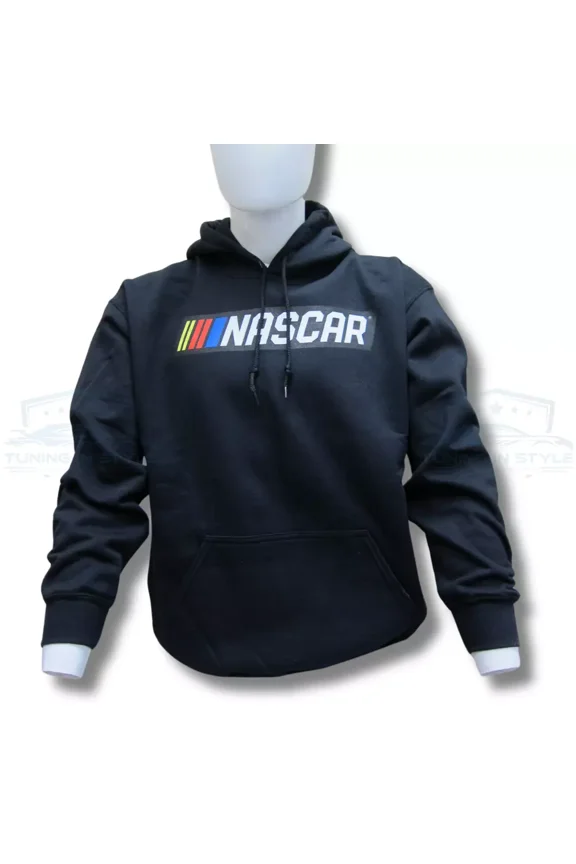 NASCAR Racing Bar Logo Classic Pullover Hoodie Jacket Black Official Licensed