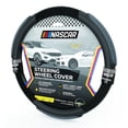 thumbnail image 1 of NASCAR Steering Wheel Cover, Grip & Comfort, Synthetic Leather & Suede, Universal Fit 14.5"-15.5" For Car, SUV, Truck, Turbo Traction Style, 1 of 7