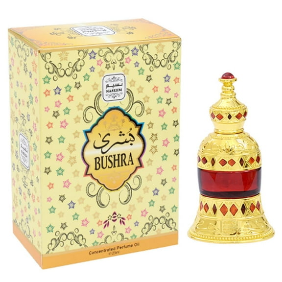 NASEEM Bushra Perfume Oil for Women 25ml - Long-Lasting Alcohol-Free Fragrance, Fresh Fruity & Sandalwood Scent, Premium Non-Alcoholic Concentrated Perfume Oil