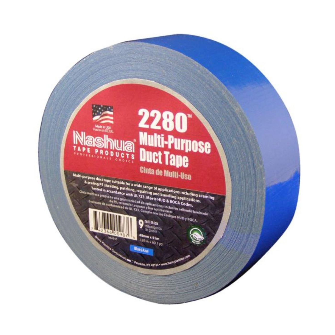 NASHUA 2280 Blue Duct Tape 48mm x 55M x 9mil - 12 Rolls