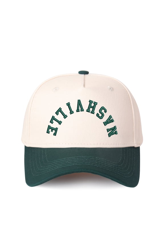 NASHVILLE Embroidered Patchwork Trucker Cap | Adjustable Unisex Snapback, Music City Essential