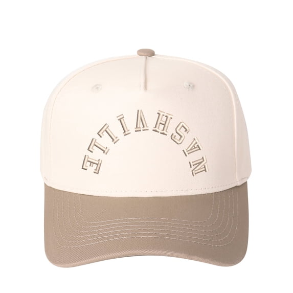 NASHVILLE Embroidered Patchwork Trucker Cap | Adjustable Unisex Snapback, Music City Essential