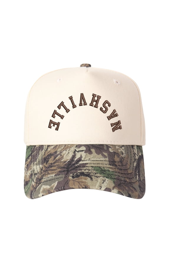 NASHVILLE Embroidered Patchwork Trucker Cap | Adjustable Unisex Snapback, Music City Essential