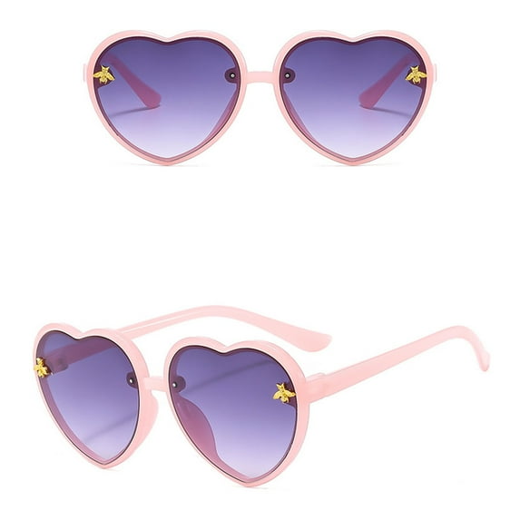 NASIQXB Bridesmaid Single Small round for Women Heart Glasses Personality Candy Color Sunglasses Retro Love Sunglasses Glasses Frame Matrix