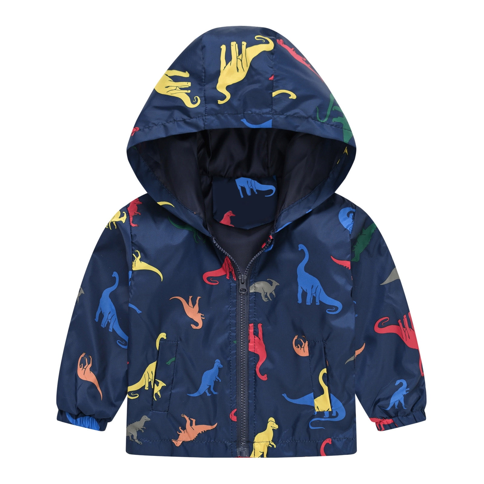 NASIQXB Girls Wrap Coat Baby Girl Coat with Mittens Toddler Boys Girls Cartoon Prints Casual Light Coat Hooded Jacket Windproof Zipper Outwear Kids Coat Girls Lightweight Coat Walmart