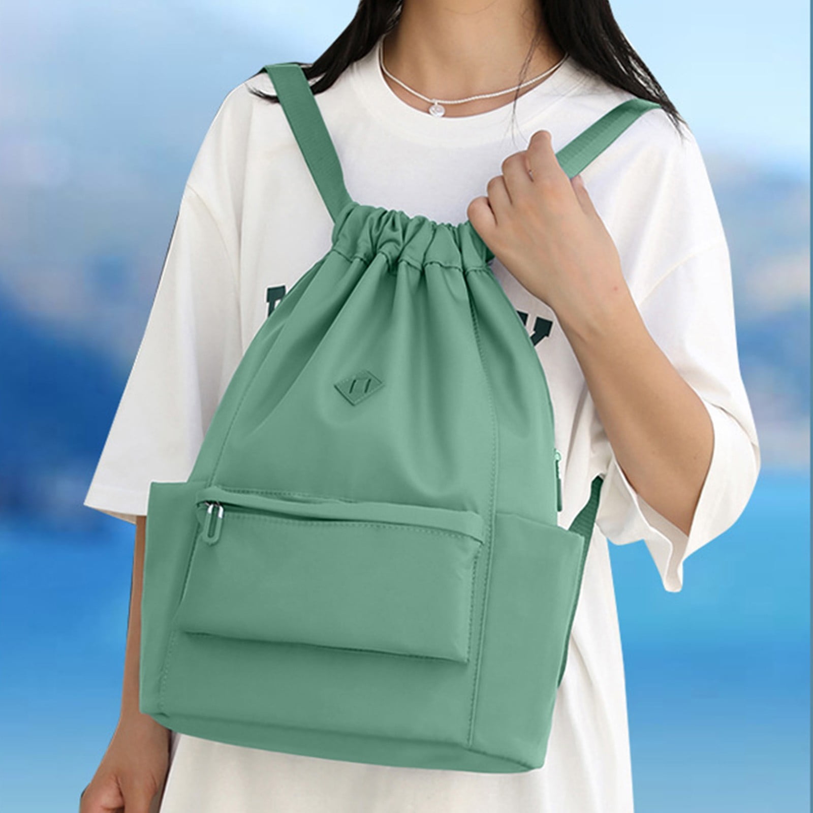 NASIQXB Locker Bag Girls Weekend Bag Lap Pocket Swimming Training Storage Lightweight Bag Fitness Drawstring Backpack Unisex Basketball Bag Mini Drawstring Backpack Drawstring Tote Walmart
