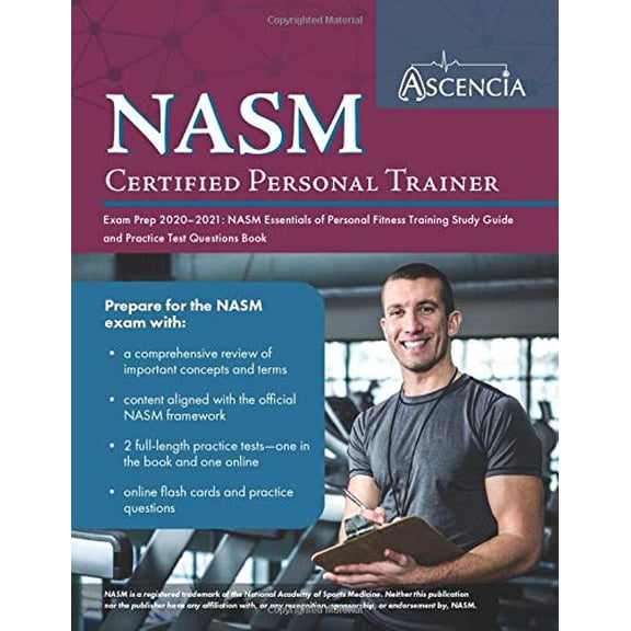 Pre-Owned NASM Certified Personal Trainer Exam Prep 2020-2021: NASM Essentials of Personal Fitness Training Study Guide and Practice Test Questions Book Paperback