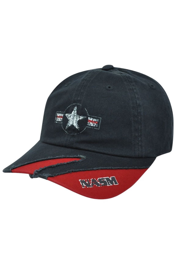 NASM National Air And Space Museum Distressed Garment Wash Clip Buckle Hat Cap