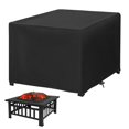 thumbnail image 1 of NASUM Fire Pit Cover Square 33x33 inch Waterproof 420D Heavy Duty Patio Gas Table Cover Firepit Table Cover with Thick PU Coating - Black, 1 of 8