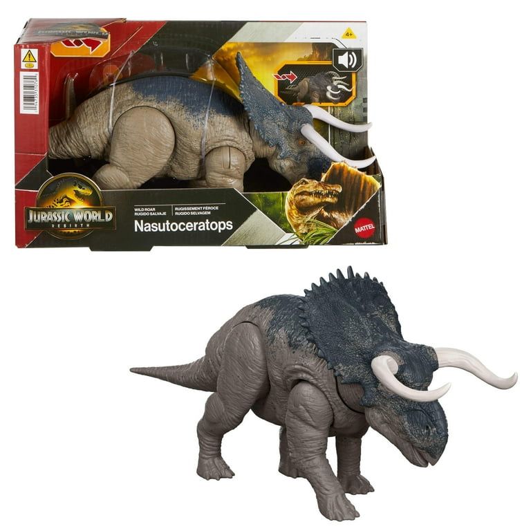ozwrt Dioscorea Nasutoceratopsフィギュア Free Shipping! Jurassic World Wild Roar Nasutoceratops Dinosaur