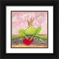 thumbnail image 1 of NAT  20x20 Black Ornate Wood Framed with Double Matting Museum Art Print Titled - Coeur a prendre, 1 of 4