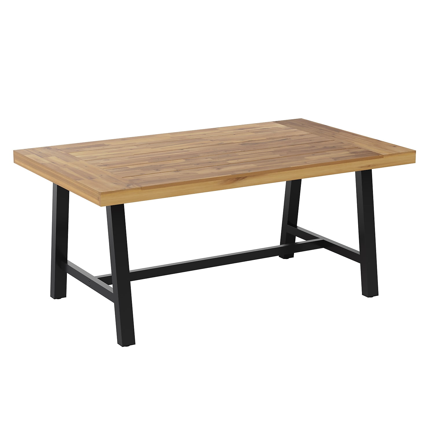 Flash Furniture Outdoor Teak Dining Acacia Wooden Slats Patio