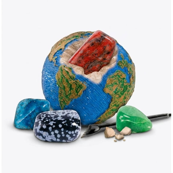 National Geographic Outer Space Gemstone Dig Brick 1 Dig Brick with Real Crystals, Excavation Tools & Learning Guide