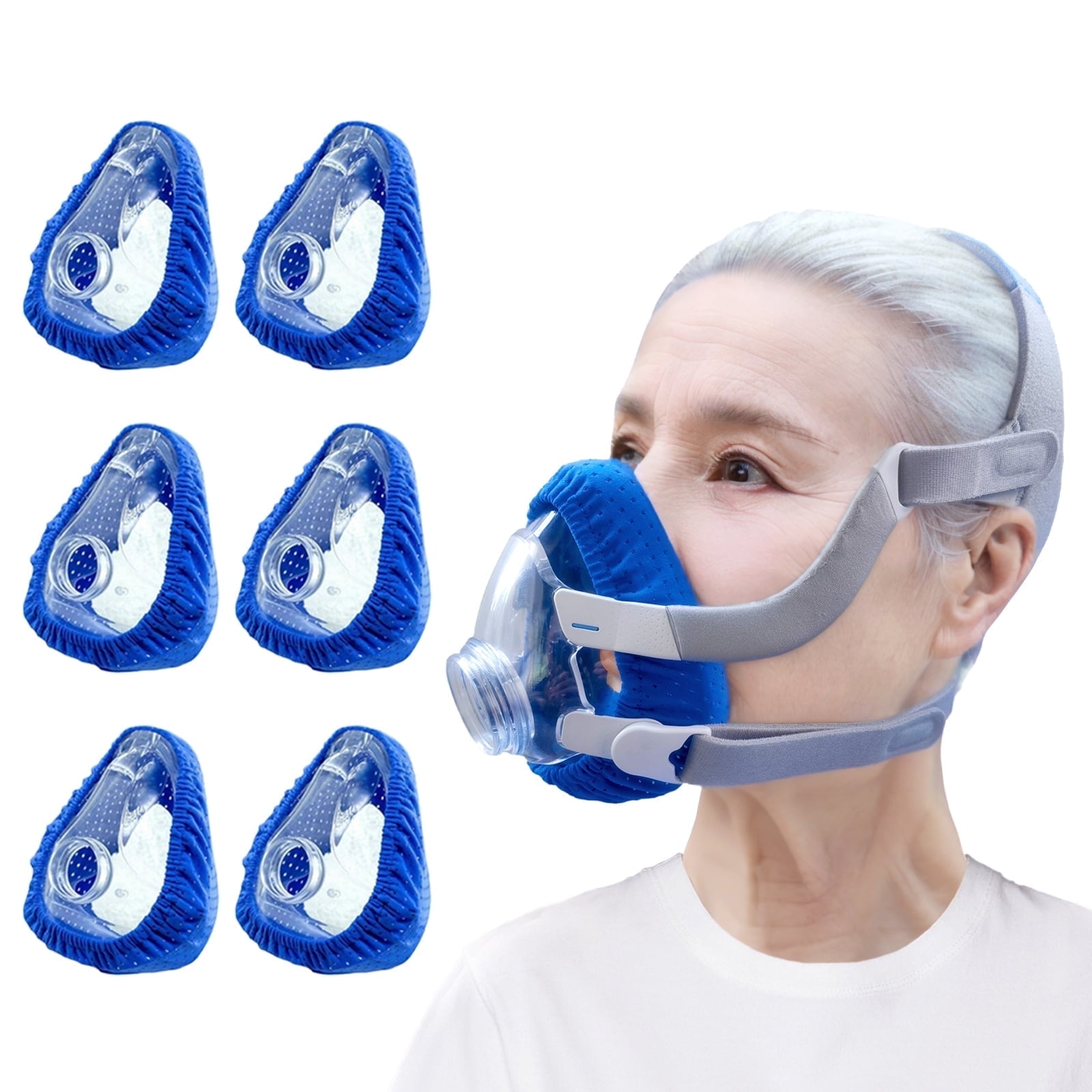 NATAKU 6 Pack Medium Mask Liners Compatible with Full Face Mask, Soft and Leak-Free Experience. Silky Full Mask Cushions Pads Fit Large Mask Cushion, Reduce Noisy & Red Marks
