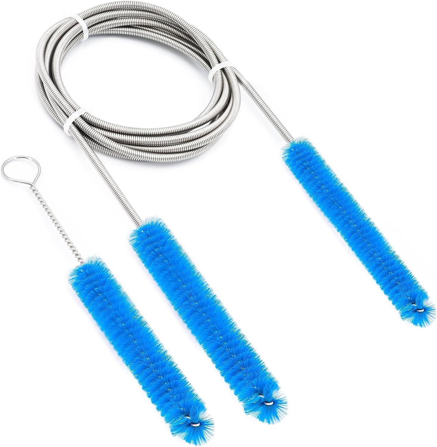 NATAKU CPAP Hose Cleaning Brush and Handy Brush Suitable for Cleaning 7 Feet Tubing and 22mm 19mm 15mm Diameter Tubing (Blue)