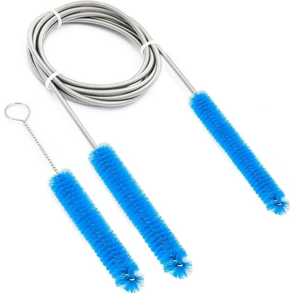 NATAKU CPAP Hose Cleaning Brush and Handy Brush Suitable for Cleaning 7 Feet Tubing and 22mm 19mm 15mm Diameter Tubing (Blue)