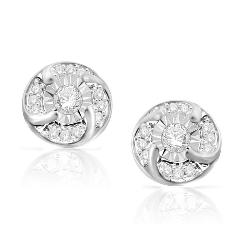 NATALIA DRAKE 10K White Gold 1 4 Cttw Diamond Twisted Stud