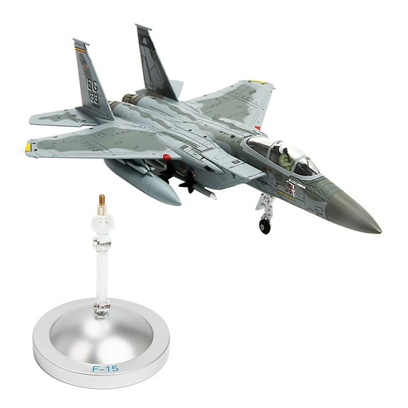 NATEFEMIN 1/100 Scale F-15 Eagle Alloy Aircraft for Home Decoration Gift Collectors Item Movable Stand Landing Flight Modes Detailed Model