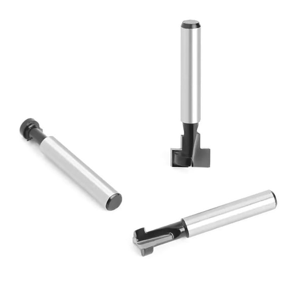 NATEFEMIN 1/4 Inch Shank Router Bit Keyhole T-Slot Router Bit, 3PCS Router Bit for Woodworking