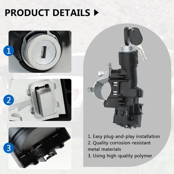 NATEFEMIN 100% Tested Ignition Switch Lock Cylinder Assembly With Keys Bolt for Ford Escape Mazda Tribute Mercury Mariner Models