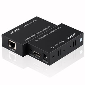 NATEFEMIN 1080P HD to RJ45 Extender 60 Meter Range CAT5e/6 Network LAN Extensor for Apple TV PS4 Laptop HDTV