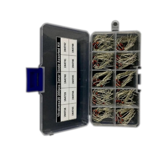 NATEFEMIN 10x RoHS Compliant Zener Diode Package 1N4738~1N4748 for Safe and Reliable Circuit Design