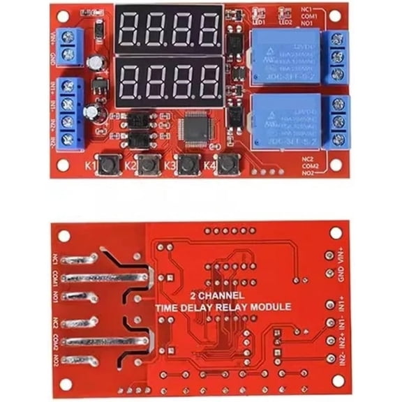 NATEFEMIN 12V 10A Delay Relay Module With Timing Setting For Automotive Industrial Electrical Circuit Switch Control Part