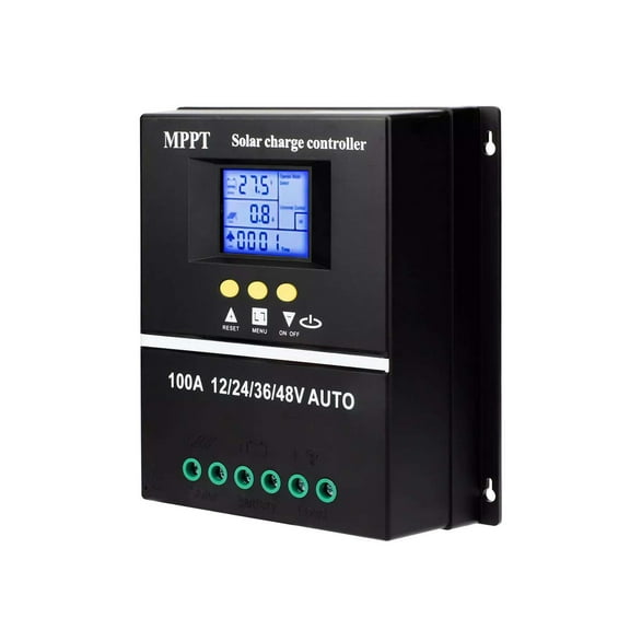 NATEFEMIN 12V 24V 36V 48V MPPT Solar Charge Controller with LCD for Lithium Lead Acid Battery Charging Power Management Systems Easy Setup