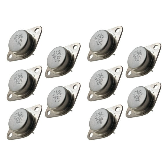 NATEFEMIN 2N3055 Transistor BJT 15A 60V 115W for Linear Amplification Switching Regulators Power Circuits 10 Pack