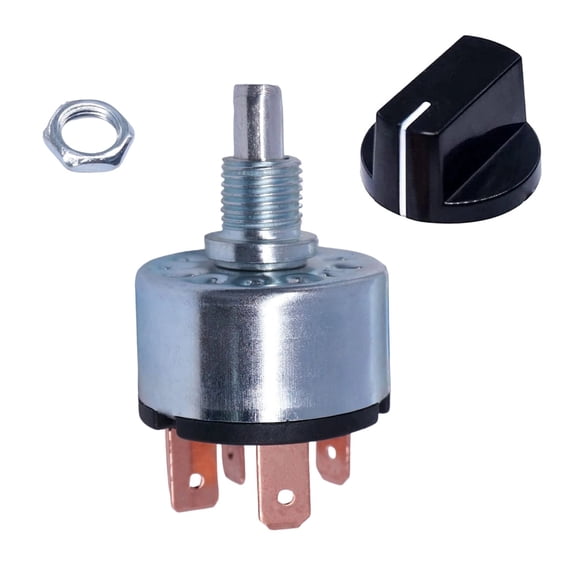 NATEFEMIN 4-Position Rotary Control Switch with Knob and Nut 10000 Electrical Cycles for 120VAC 250VAC Alloy