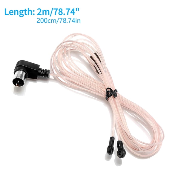 NATEFEMIN 4Pcs FM Dipole Antenna 75 Ohm UNBAL F Type Male Connector Indoor Signal Enhancement For Stereo Audio Receiver
