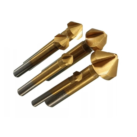 NATEFEMIN 6PCS Countersink Drill Bit, HSS Chamfering Chamfering End Mill Bits Countersink Bit Set