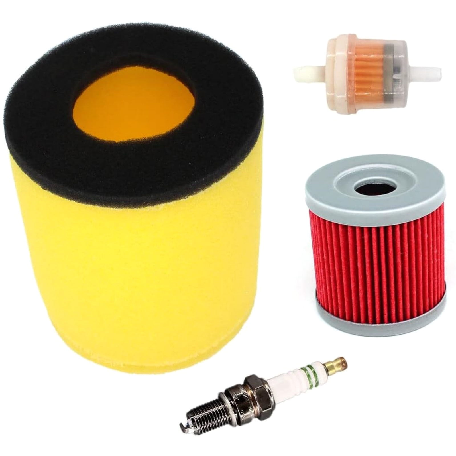 Set Di 4 Filtri Carburante In Linea Per ATV – 1/4 Di Pollice – Trasparenti/Arancioni – Universali