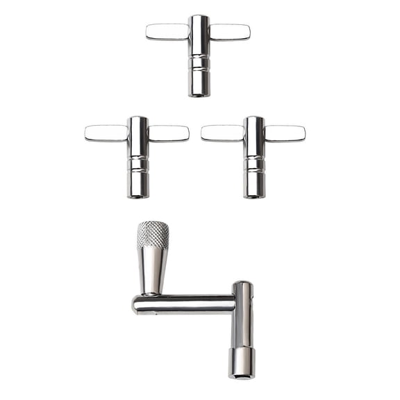 NATEFEMIN All-Purpose Drum Key Set for Drum Tuning 4 Pack Steel Construction 1/4 Socket Lightweight for Rehearsals and Live Performance