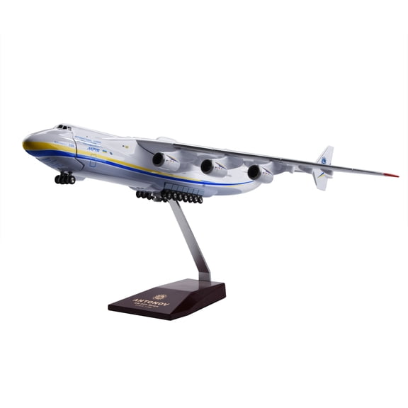 NATEFEMIN An-225 Resin Aircraft Model W/ Display Base Rotating Wheels For Collection Cafe Bar Decoration
