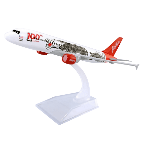 NATEFEMIN Asia Dragon A320 1/400 Scale Alloy Aircraft Model for Aviation Enthusiasts Souvenir Display, 16cm