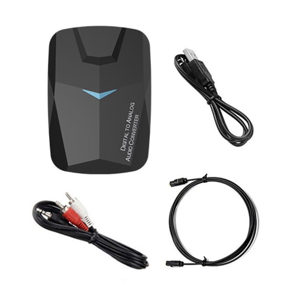 NATEFEMIN Audio Converter Adapter Bluetooth 5.0 Receiver Optical Coaxial to RCA 3.5mm for Amplifiers Speakers Electromagnetic-Noise-Free