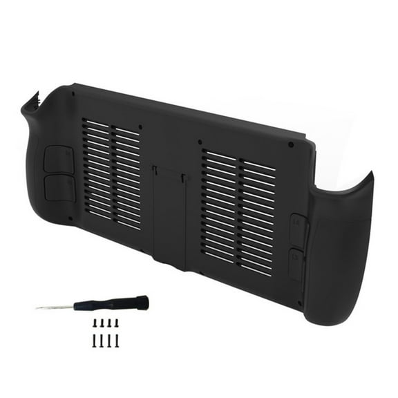 NATEFEMIN Back Shell for Steam Deck with Stand ABS Heat Dissipation Ports Kickstand for Video Viewing Screwdriver Kit