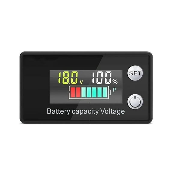 NATEFEMIN Battery Monitor for Motorcycles Golf Carts Automotive Marine RV Boat Lead-Acid Ternary Fe Lithium Display
