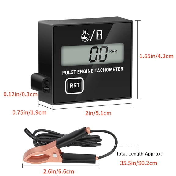 NATEFEMIN Battery Powered Digital Tachometer ZSB-103 For Chainsaw Generator Small Engine RPM Measurement Accessory