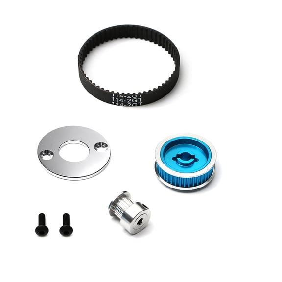 NATEFEMIN Belt Drive Transmission Gears System Set for Tamiya TT02 Chassis RC Car Accessories