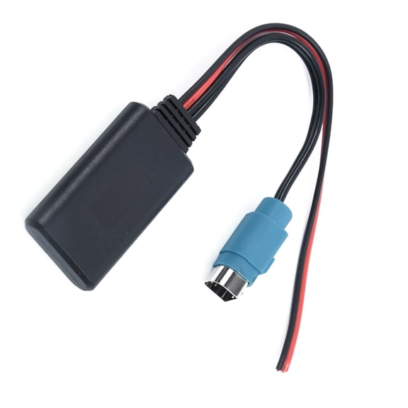 NATEFEMIN Bluetooth Adapter Streaming Wireless Car Audio to Stereo Aux for Phone HTC Pod 12V 20cm Cable WMA WAV for Alpine