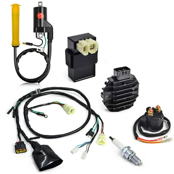 NATEFEMIN CDI Module Ignition Coil Spark Plug Wire Harness Kit for TRX400EX 1999-2004 ATV Replacement OE 32100-HN1-000