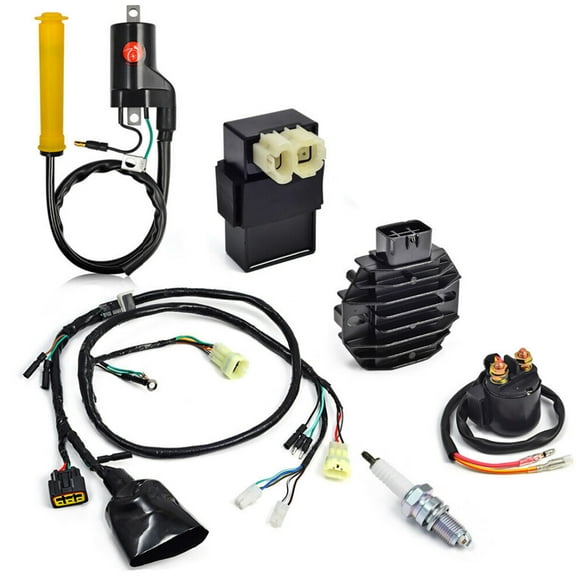 NATEFEMIN CDI Module Ignition Coil Spark Plug Wire Harness Kit for TRX400EX 1999-2004 ATV Replacement OE 32100-HN1-000
