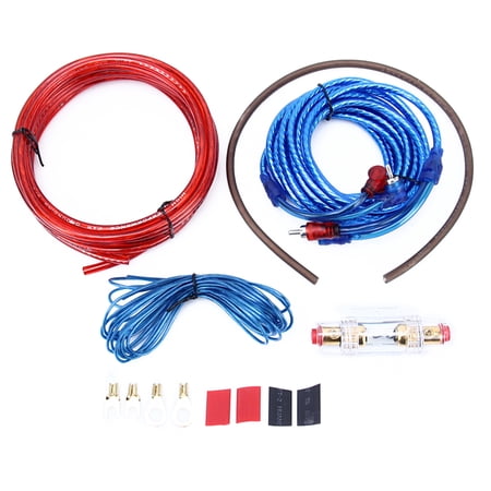 NATEFEMIN Car Audio Upgrade Kit with OFC Cables & 60A Fuse for Enhancing Sound Output & Bass