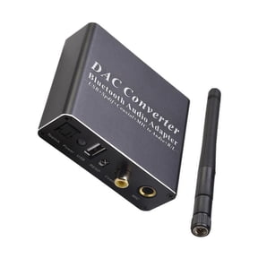 NATEFEMIN Compact Audio Adapter DAC Decoder Bluetooth Receiver with USB and Microphone Ports for KTV and Home Use